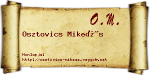 Osztovics Mikeás névjegykártya